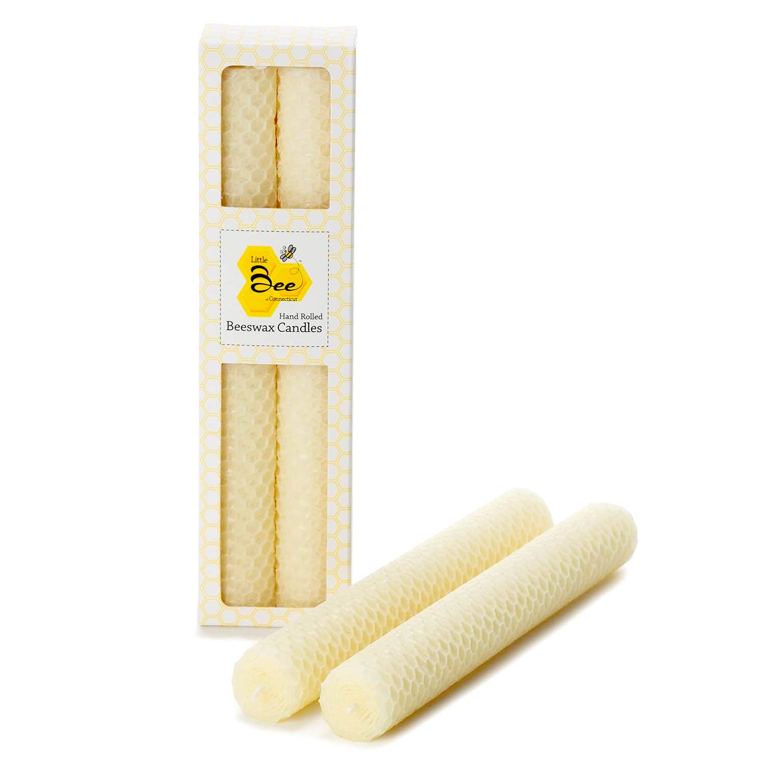 Beeswax Hand Rolled 8" Taper Candles