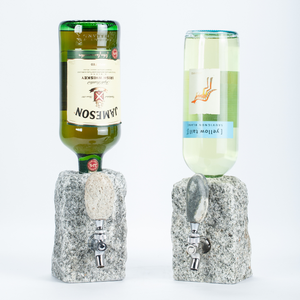 Stone Drink Dispenser: Gray / Stainless by Funky Rock Designs (F)