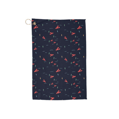 Maine Lobster & Buoys Golf Towel — Nautical Golf Accessory