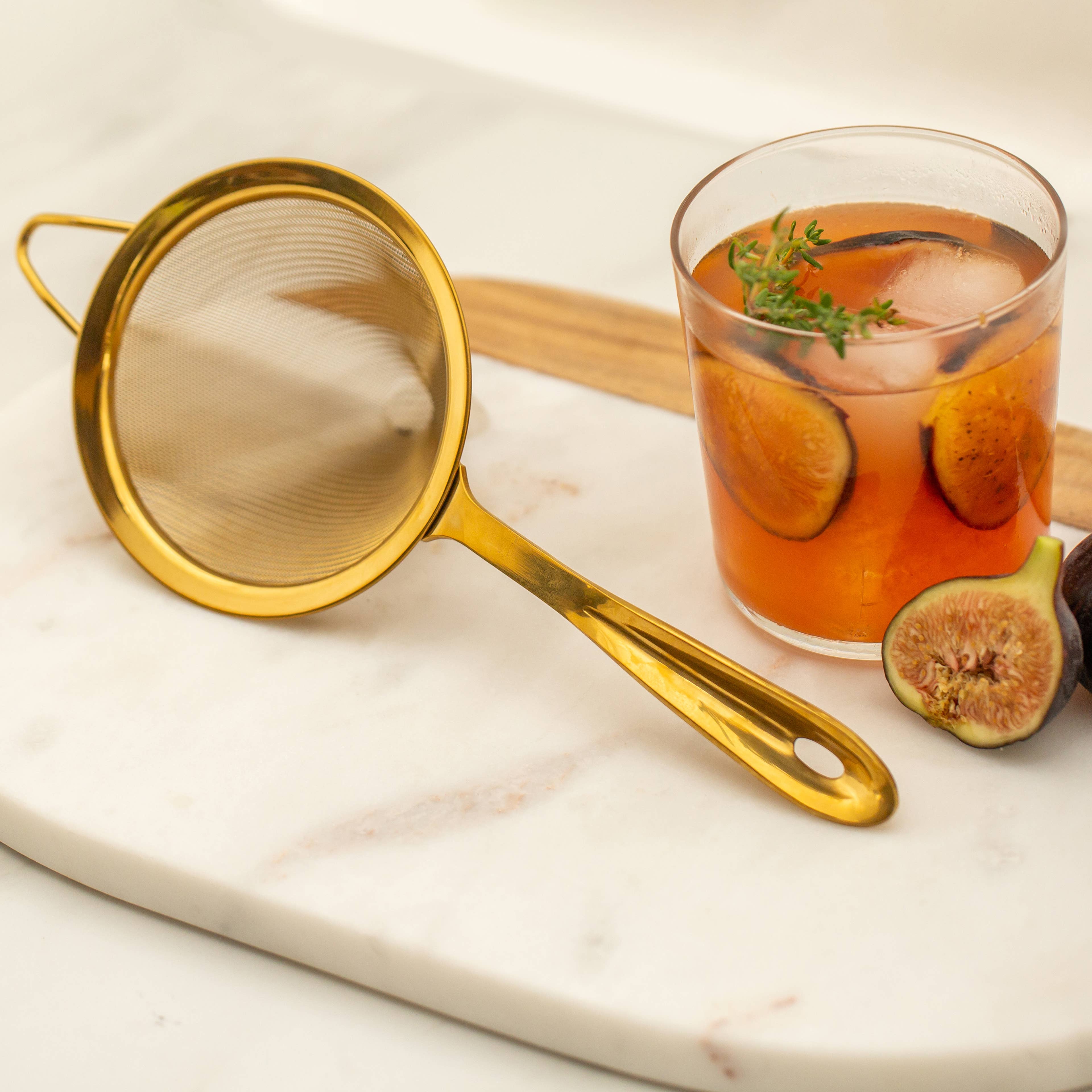 Fine Mesh Cocktail Strainer Gold