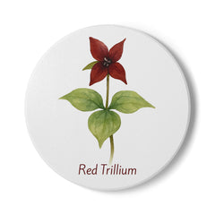 Red Trillium Art Coaster by Printify