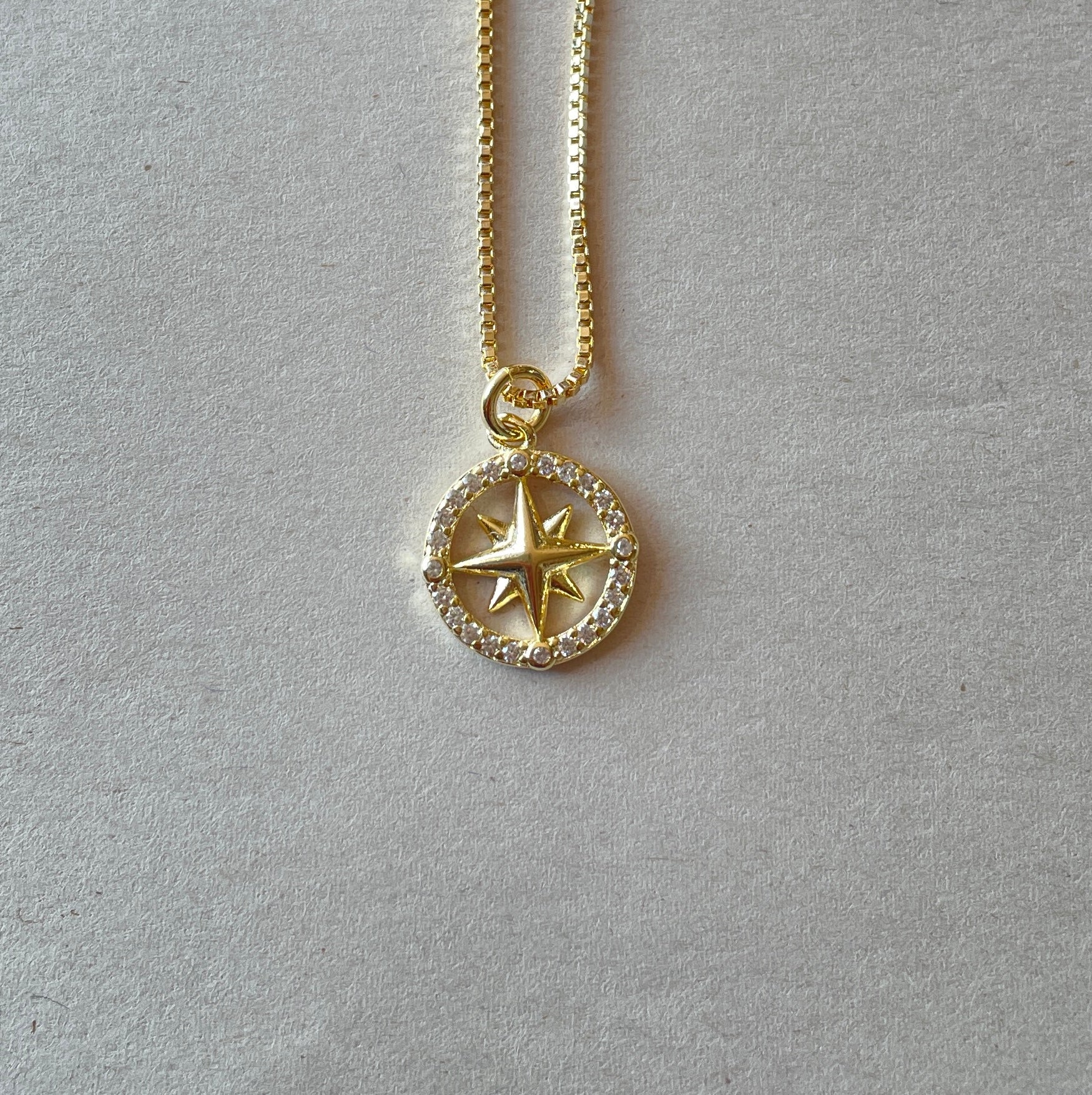 Small Compass Rose w/ Czech Crystals