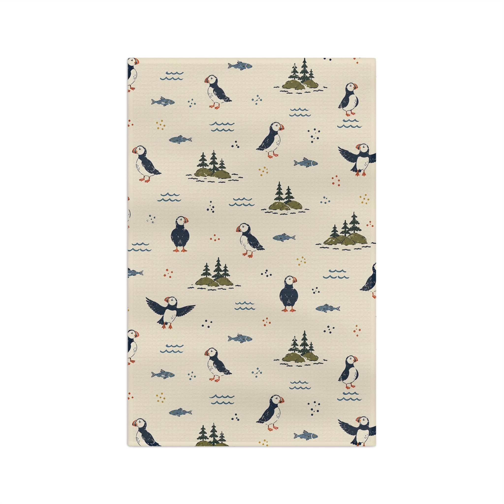 Puffin Maine Microfiber Tea Towel — Coastal Bird Kitchen Towel