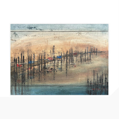 Seaside Wharf Maine Art Postcard — Steve Collins