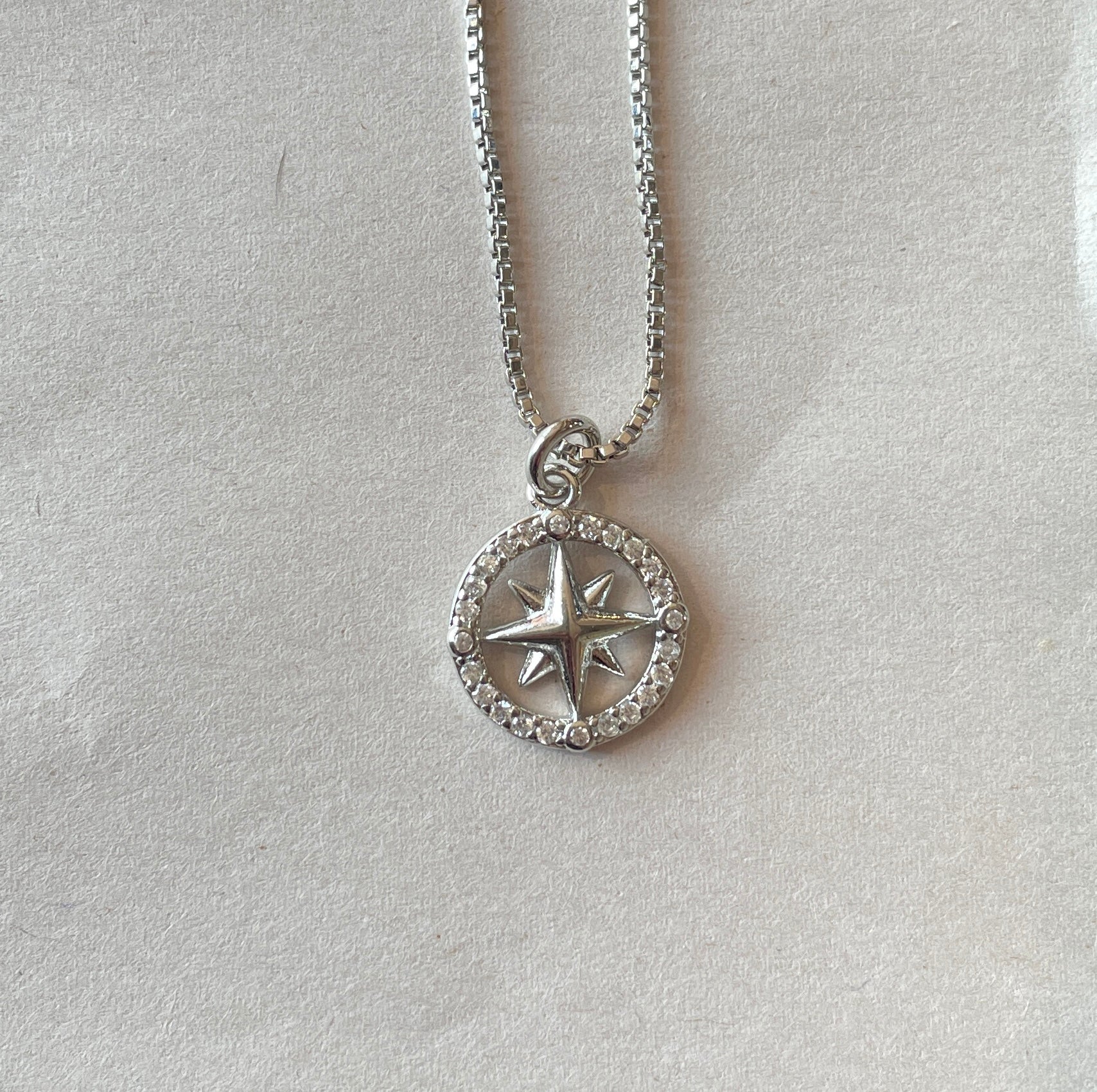 Small Compass Rose w/ Czech Crystals