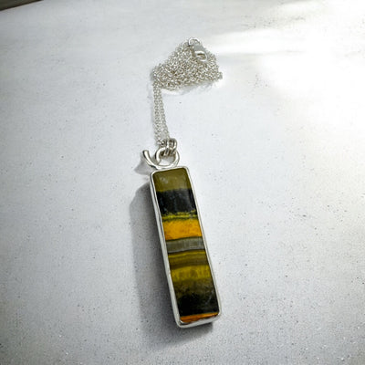 Bumble Bee Jasper Bauble Necklace by Morgan McGeehan Designs