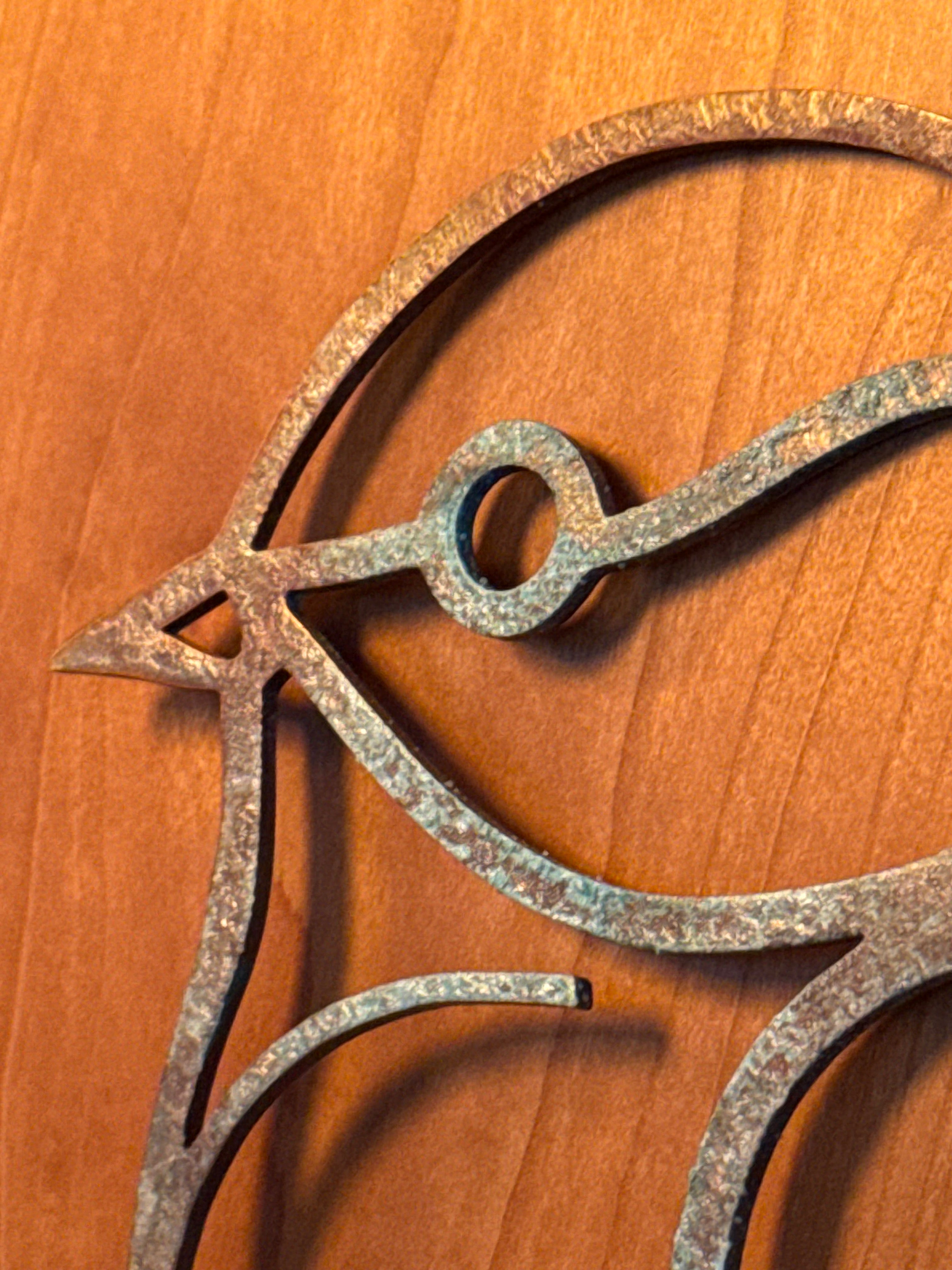 Chickadee in Copper — Hand-Worked Patina Wall Art (9 × 12) by This Rad Life