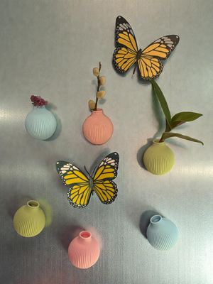 Lil Pumpkin Vase Magnet by Maine Pottery Co. 