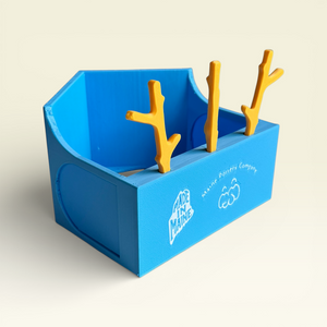 Blue House Bird Feeder by This Rad Life