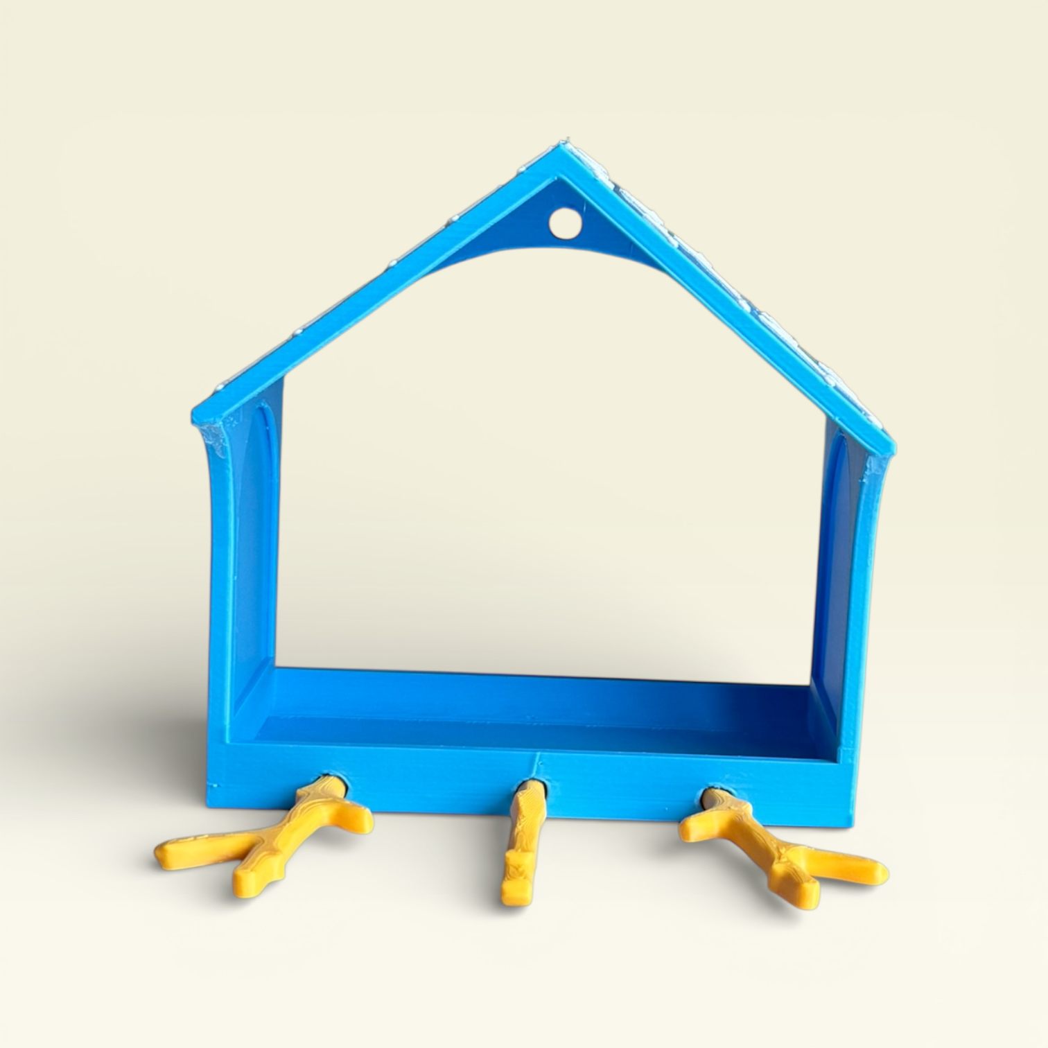 Blue House Bird Feeder by This Rad Life
