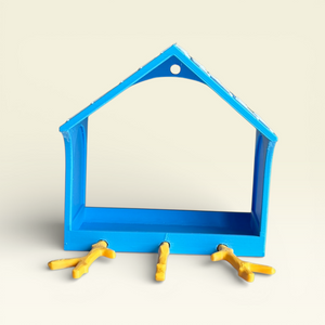 Blue House Bird Feeder by This Rad Life