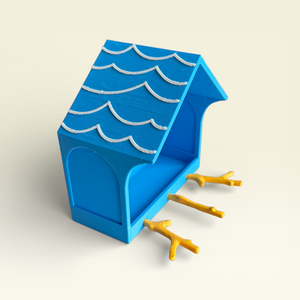 Blue House Bird Feeder by This Rad Life