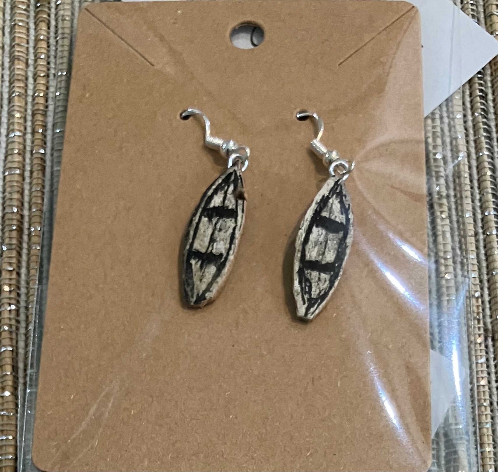 Birch earrings- canoes