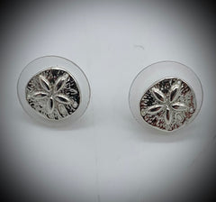Small Sand Dollar Post Earrings - Jewelry Edgecomb Potters