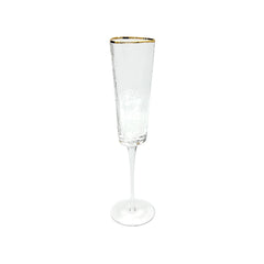 Triangular Gold Rim Champagne Flute