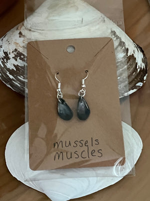Mussel shell earings by Tonya Arnold