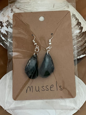 Mussel shell earings by Tonya Arnold