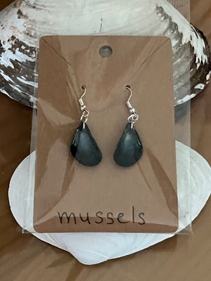 Mussel shell earings by Tonya Arnold