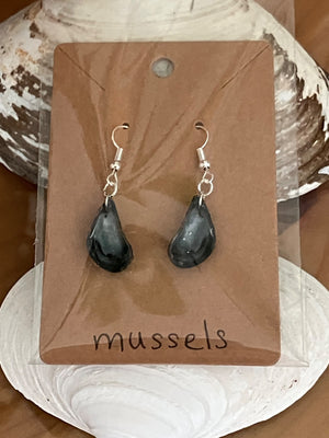 Mussel shell earings by Tonya Arnold