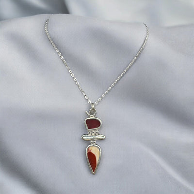 Sea Glass Pearl Mookite Sterling Necklace by Morgan McGeehan Designs