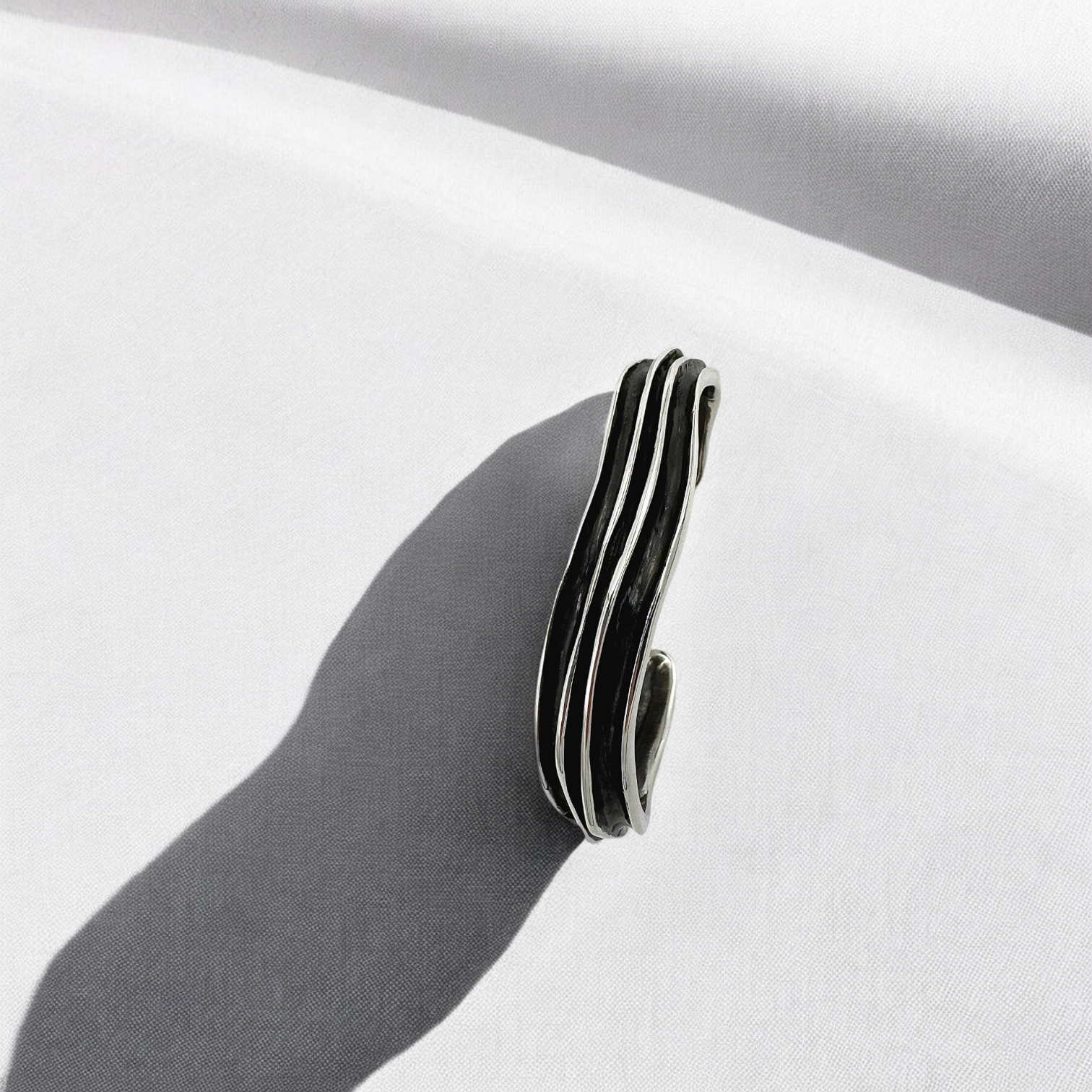 Waves Silver Cuff