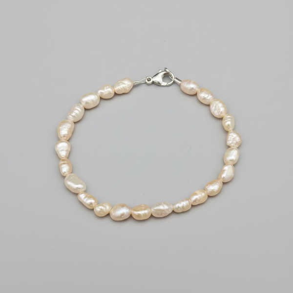 Peach Pearl Bracelet by Nance Trueworthy