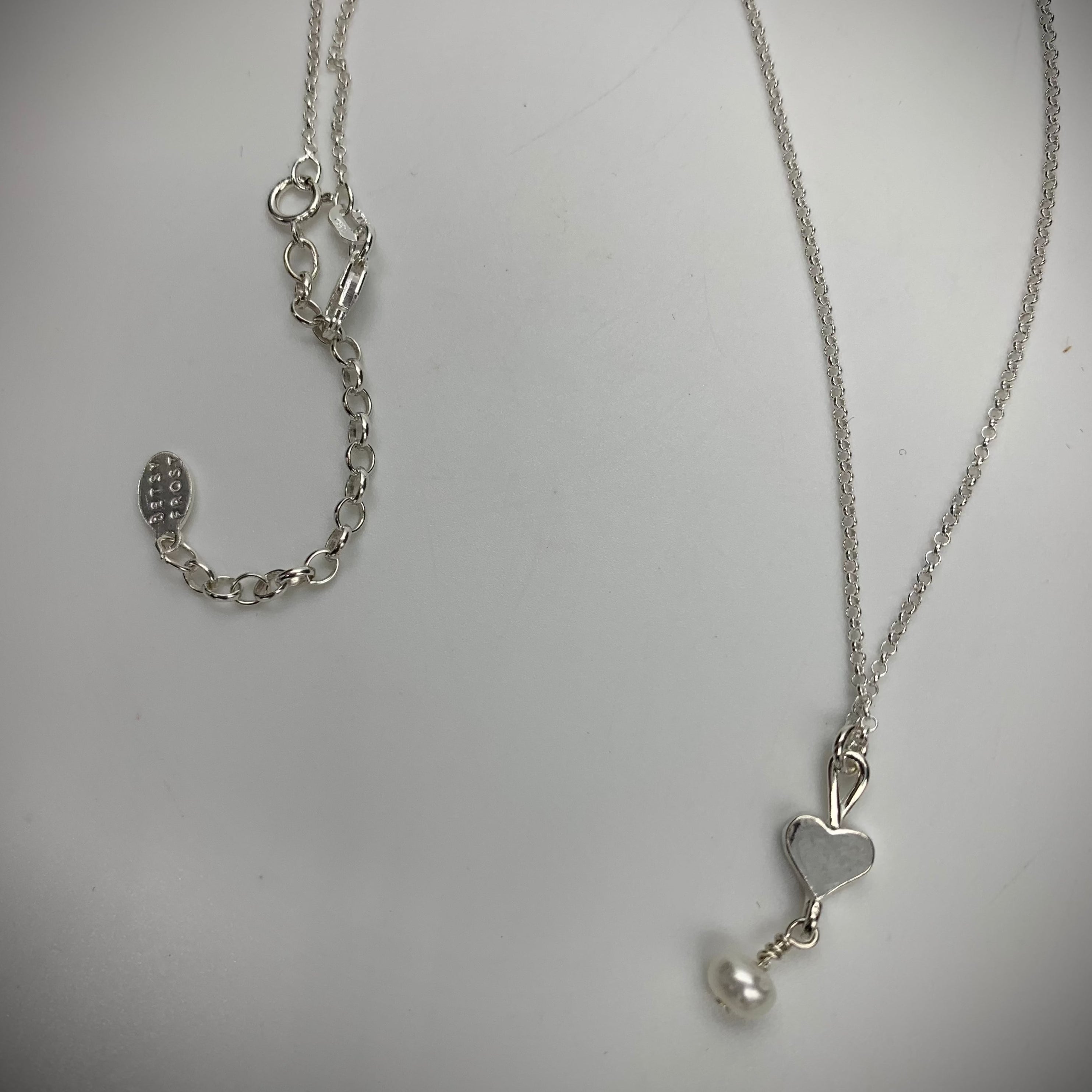 Sweetheart Pendant with Freshwater Pearl Necklace