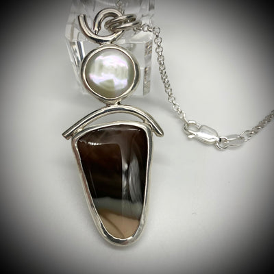 Pearl and Imperial Jasper Necklace by Morgan McGeehan Designs