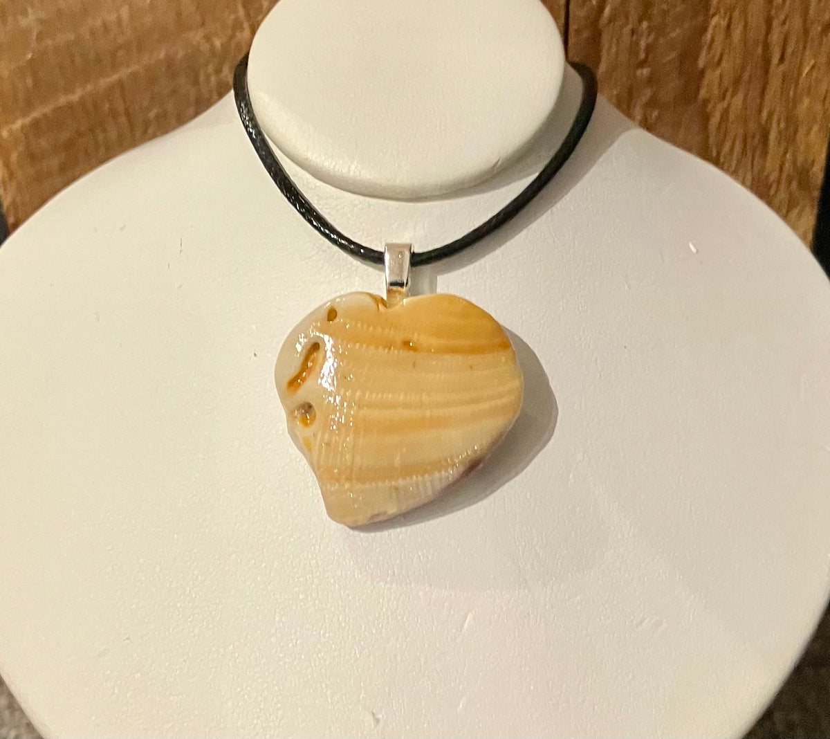 Heart shell necklace by Tonya Arnold