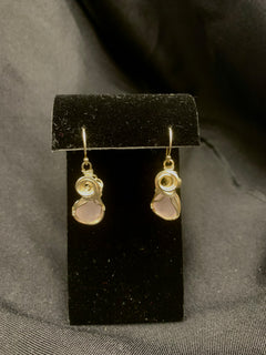 Wire Wrapped Sea Glass Earrings