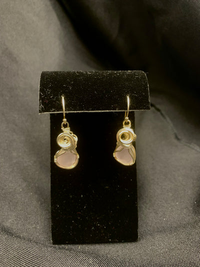 Wire Wrapped Sea Glass Earrings by Colleen Flanagan-Ormsby