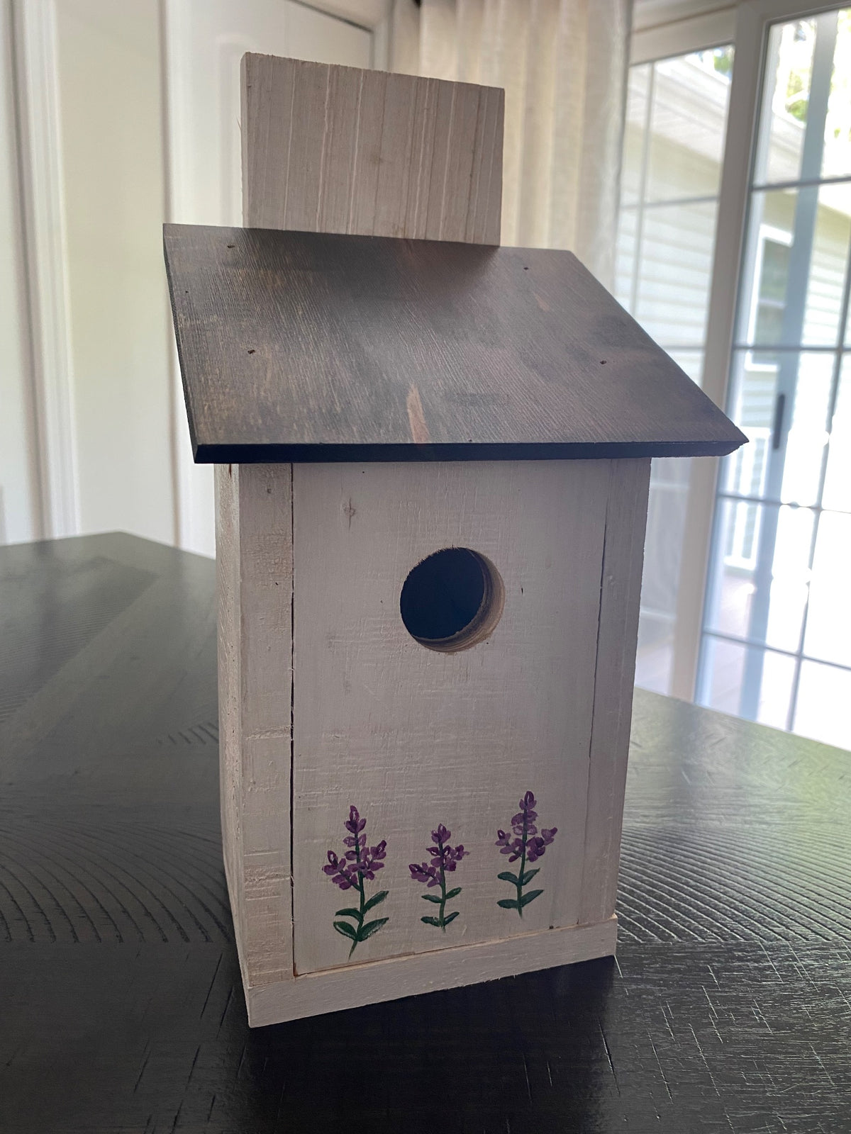 Recycled Oak Pallet  Wood Birdhouse 3 AC by Debbie Arnold