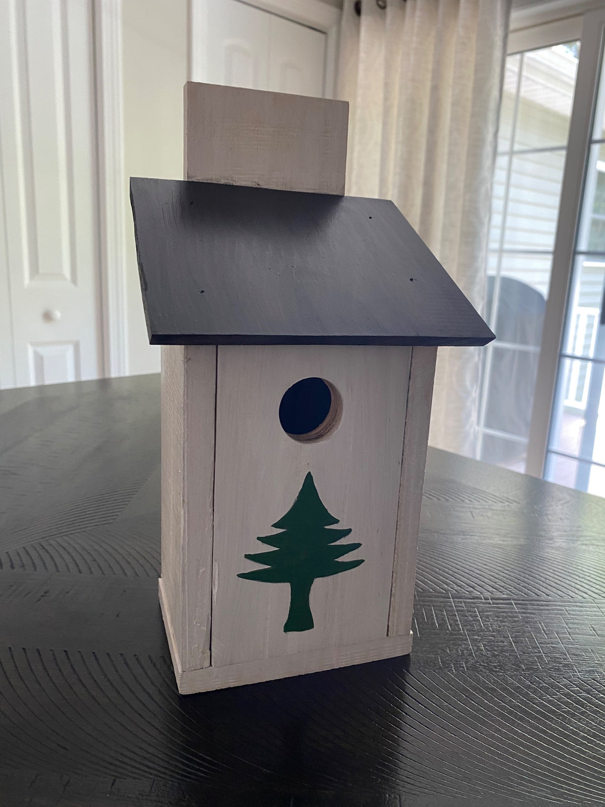 Recycled Oak Pallet Wood Birdhouse 2 AC by Debbie Arnold