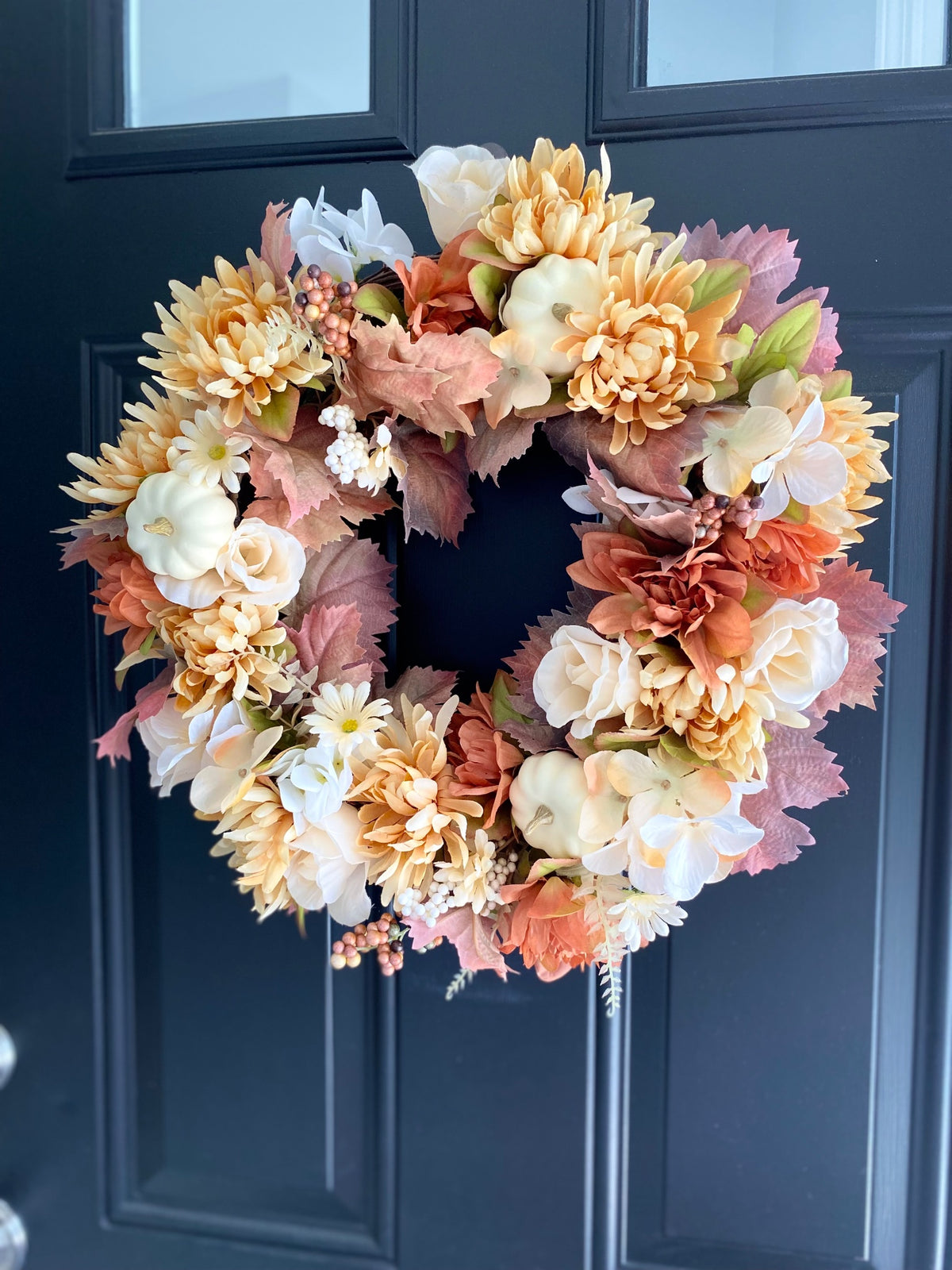Handcrafted Floral Wreath 3 AC by Debbie Arnold