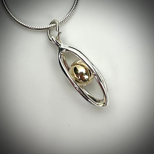 Lite Cage Pendant Chain by Betsy Frost Design