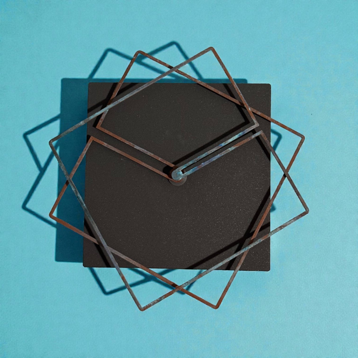 Intersect Clock — Copper & Iron