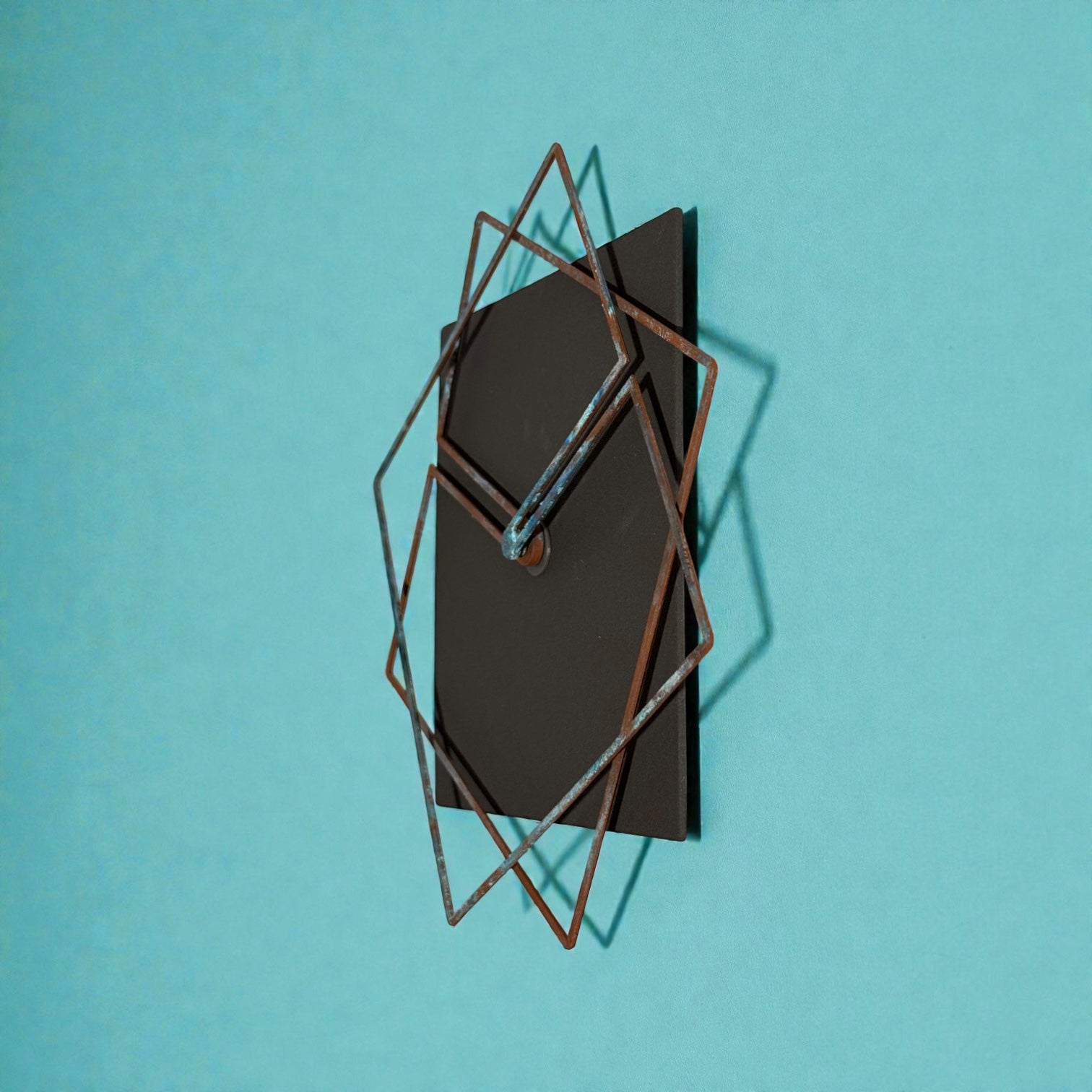 Intersect Clock — Copper & Iron