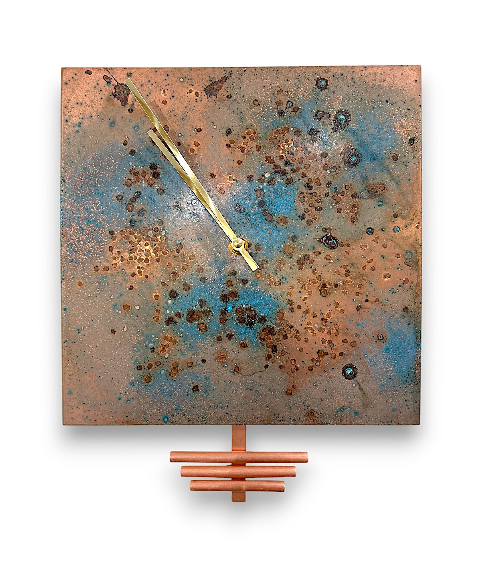 Square Copper Galaxy Clock