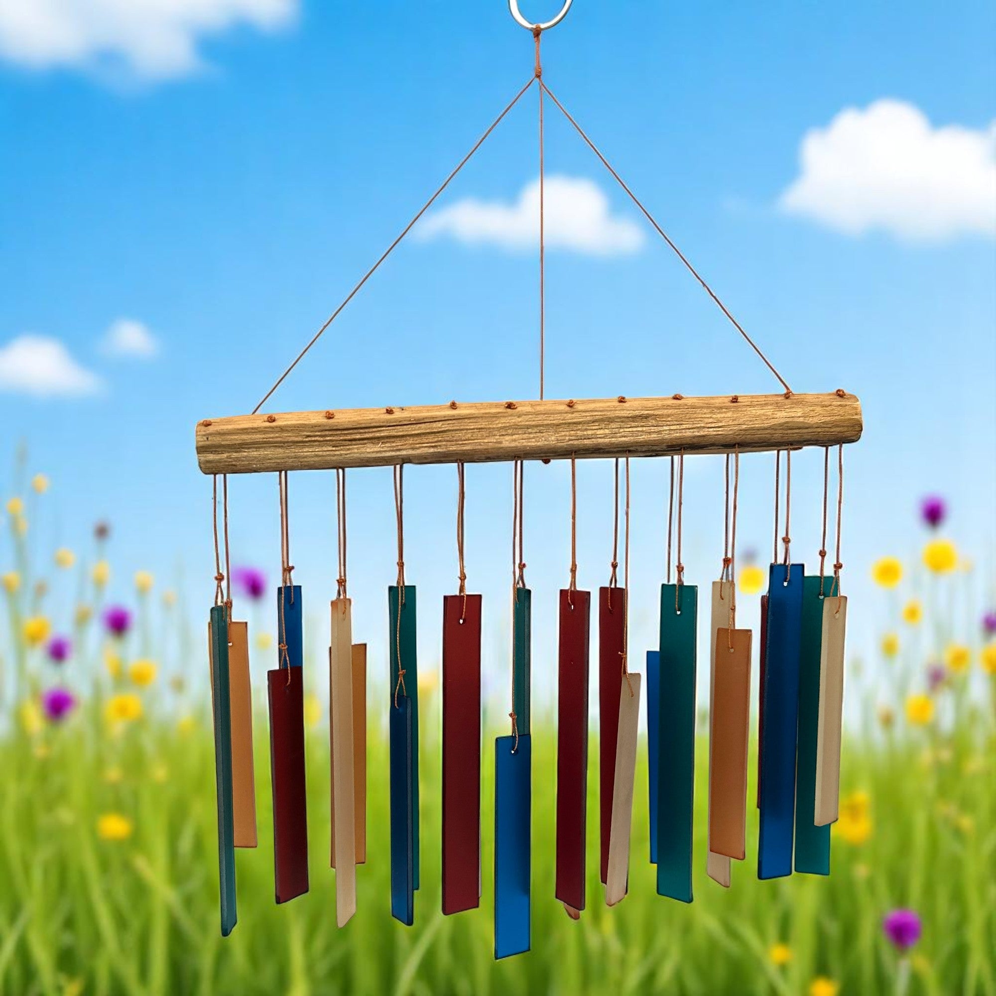 Retro Colors & Driftwood Windchime