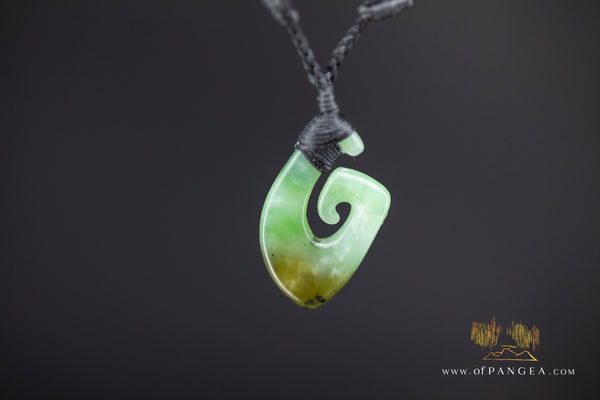 Hei Matau Hook - Siberian Nephrite Jade Necklace