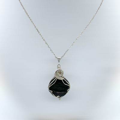 Black Onyx Gemstone Pendant by Colleen Flanagan-Ormsby