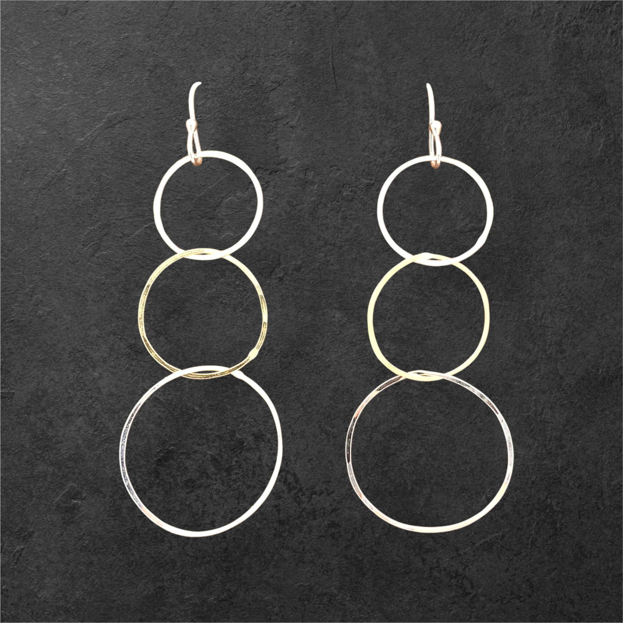 Three Circle Earrings