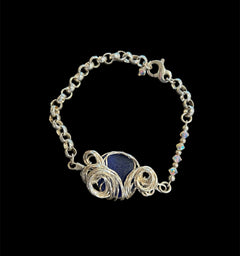 Cobalt Bracelet w/ Swarovski Crystals