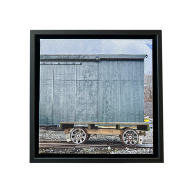 Blue Railroad Car Canvas Print