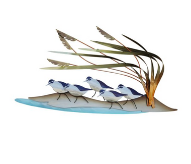 Sandpipers w/Sea Oats