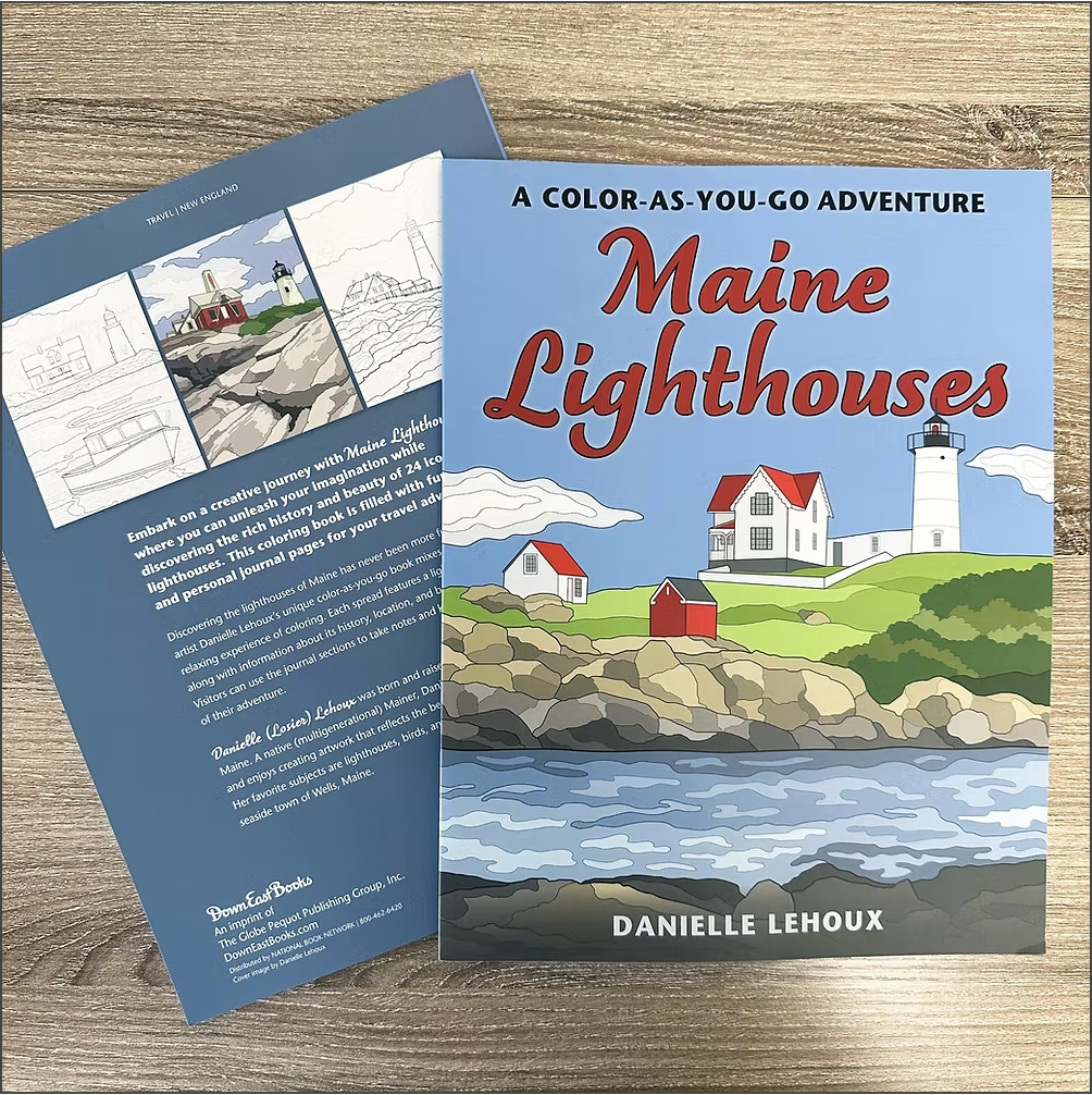 Maine Lighthouses Coloring Book