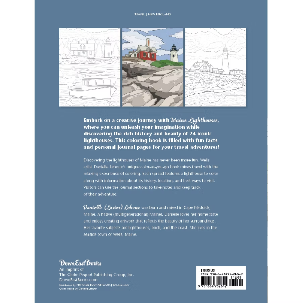 Maine Lighthouses Coloring Book