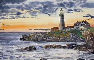 Last Light at Portland Head by Rebecca Thomas