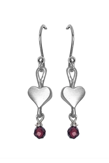 Sweetheart with Garnet Earrings