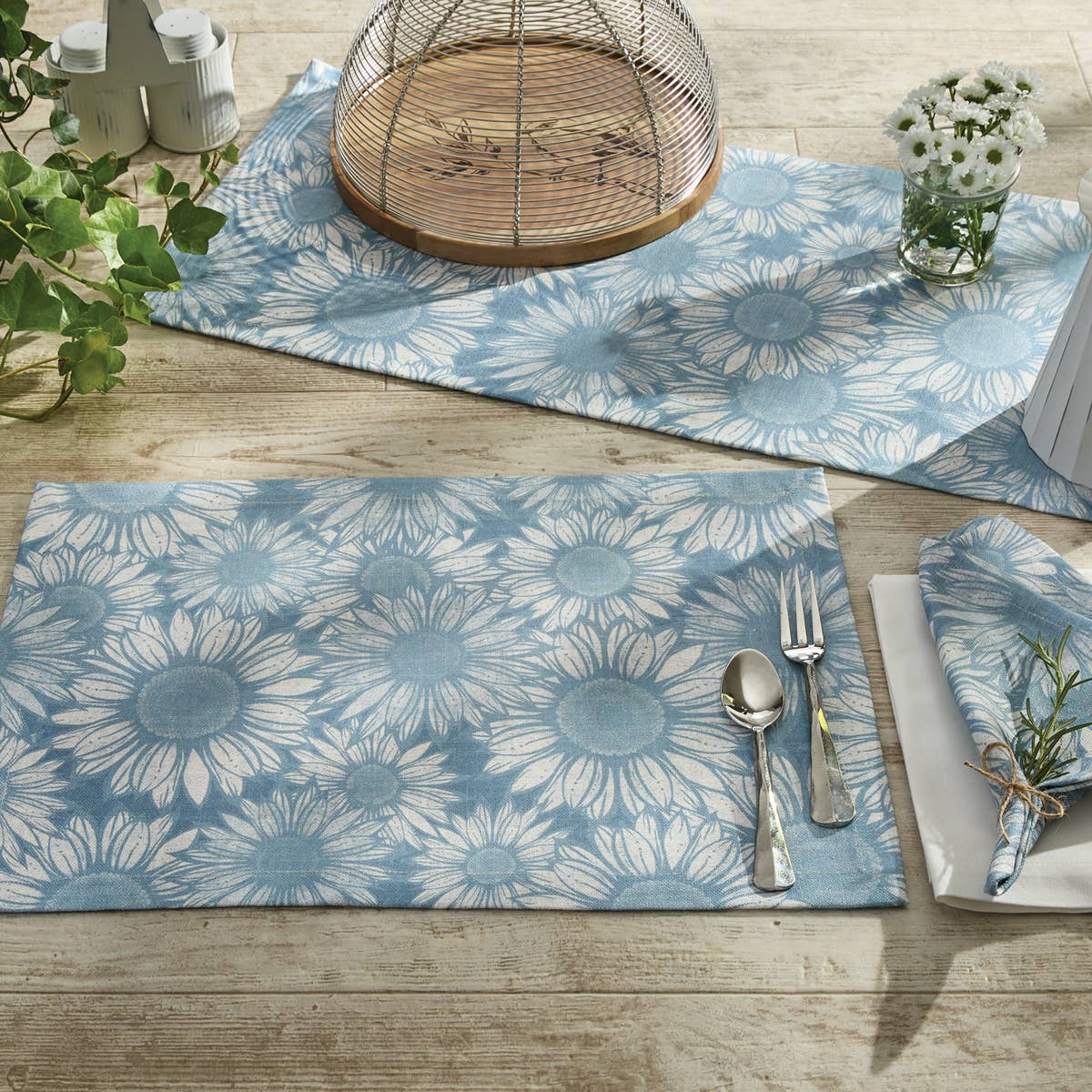 Flower Garden Table Runner  36"L